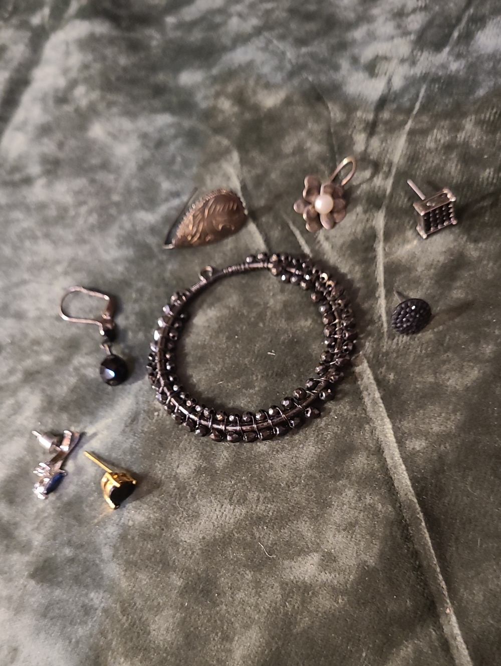 Vintage Gothic Black Jewelry Lot Whimsigoth Earrings Bracelet Bundle Set